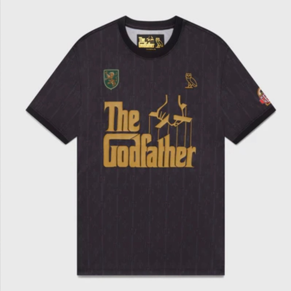 October’s Very Own OVO X The Godfather Soccer Jersey Black XXL Brand New 🔥